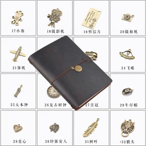 Notebook Accessories Retro Traveler Journal Pendant Metal Vintage Decoration For Midori Planner Diary Accessoriy