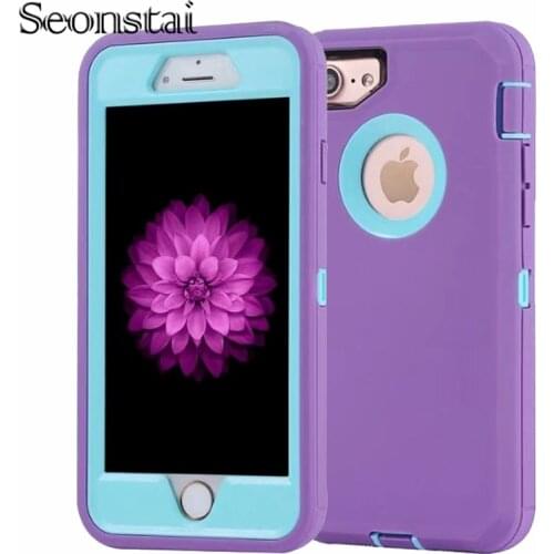 For iPhone XR XS MAX X Rubber Hybrid Holister Defender Case for iPhone 7 8 6 6S PLUS Armor Shockproof Full Body Protective Cover