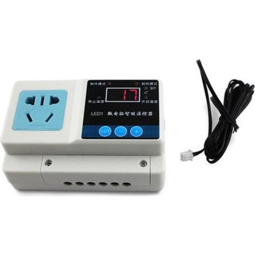 Digital Temperature controller with 2 channels output thermostat with 2kW output with 200cm temperature sensor