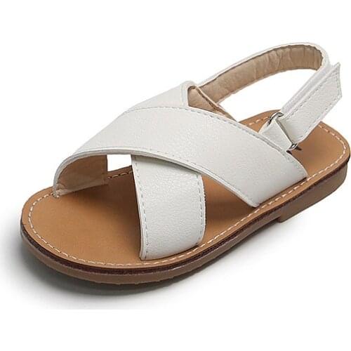 CNFSNJ brand Toddlers Boys Girls Summer Childrens Beach Shoes Kids Fashion Cross-tied Anti-sliperry Soft Simple New Hot Sandals