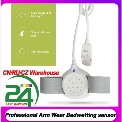 Professional Arm Wear Bedwetting sensor Alarm For Baby Toddler Adults Potty Training wet reminder Sleeping Enuresis plaswekker