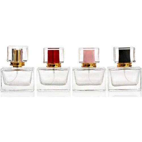 30ml Sarin Cap High-grade Glass Perfume Bottles 25pcs/lot Big Capacity Clear Color Travel Sprayer Bottles