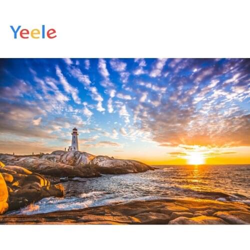 Lighthouse Seaside Cloud Sunlight Home Decor Baby Birthday Backdrop Photography Custom Photographic Background For Photo Studio