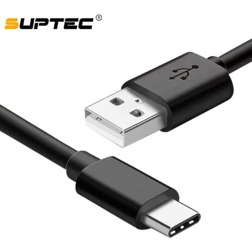 SUPTEC 2M USB Type C Cable Fast Charge Wire Cord For Samsung S9 S8 Xiaomi Redmi Note 7 Oneplus 7 Pro Mobile Phone USB-C Charger