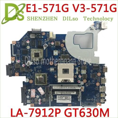 KEFU LA-7912P Motherboard fit For ACER Aspire E1-571G V3-571G V3-571 Motherboard Q5WVH LA-7912P HM77 GT630M Test original