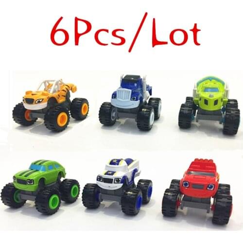 6pcs Monstere Machines Car Russian Miracle Crusher Truck Vehicles Blazed Toys Set For Children Birthday Christmas Xmas Gifts