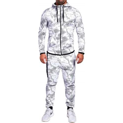 Men Jumpsuit Overalls Casual 3D Printed Fashion Drawstring Long Sleeve Zipper Slim Playsuit Slim Sport Tracksuit Streetwear