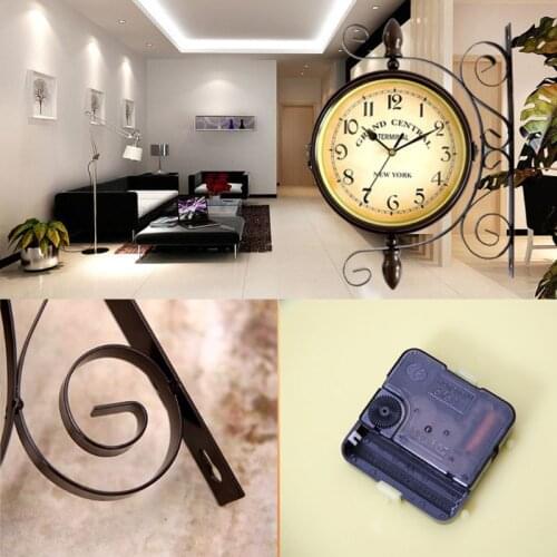 New European Style Vintage Clock Innovative Fashionable Double Sided Wall Clock