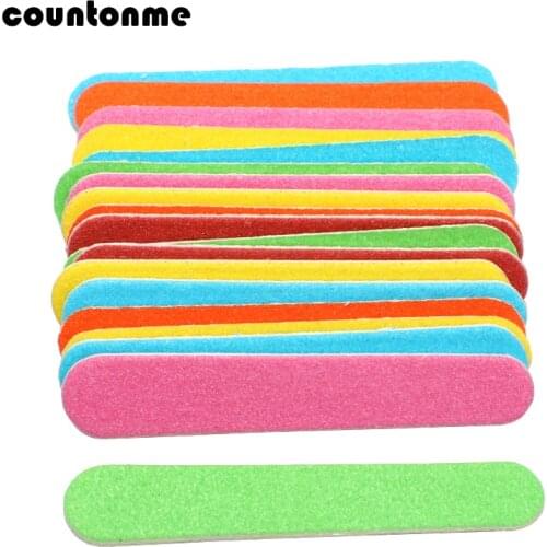 500Pcs Professional Mini Wood Nail Art Files Buffer 180/240 Colorful Sandpaper 2 Sides Manicure Nail Salon Tools Wholesale