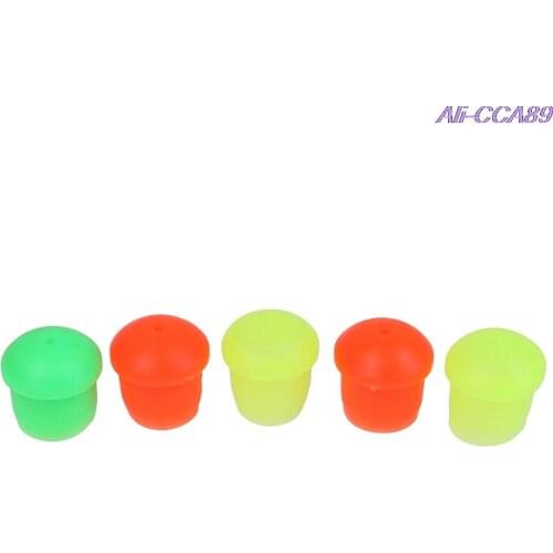 5Pcs Silicone Fishing Rod Protective Sheath Jacket Net Tube Cover Sleeve Fishing Rod Protective Color Random