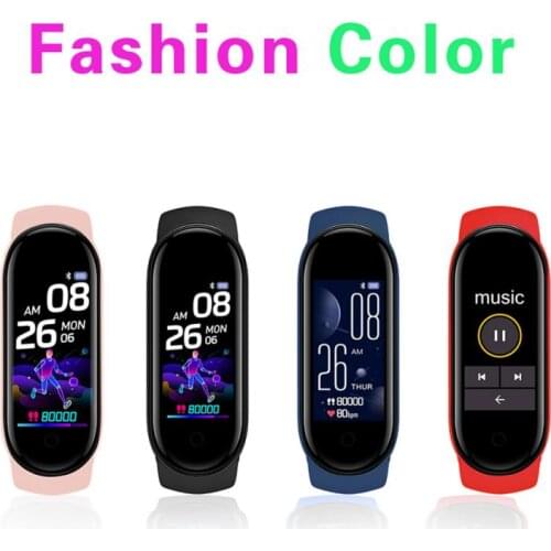 2021 Hot Bluetooth M5 Smart Sport Watch Fitness FIT#BIT Tracker Heart Rate Blood Pressure Fit Wearable Devices Wristbands