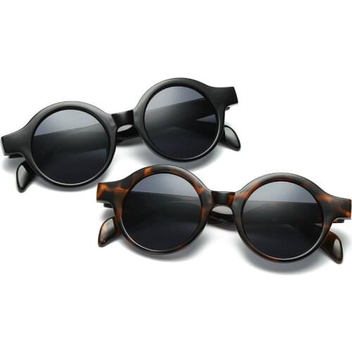 Retro Small Round Sunglasses Women Men 2019 Fashion Vintage Brand Sun Glasses Black White Leopard Red Sunglass UV400