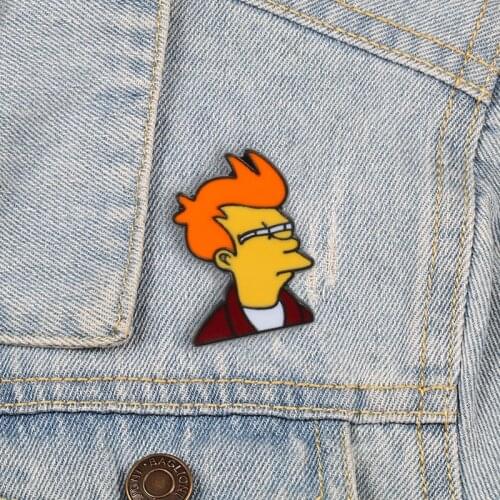 Trend Boy Head Brooches Cool Creative Anime Enamel Pins Cartoon Fashion Metal Jewelry Backpack Denim Pin Badges For Children Men