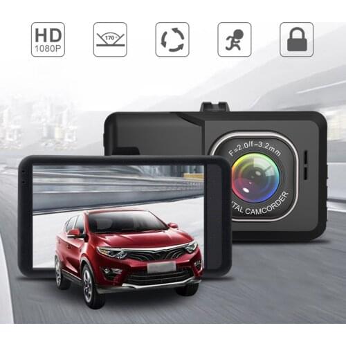 Full 1080P Dash Cam Video Recorder Driving For Car DVR Camera 3.0 Inches Cycle Recording Wide Angle Dashcam Video Registrar