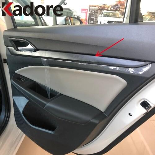 Inner Door Handle Bowl Panel Cover Trim For Volkswagen Golf MK8 Pro R 2021 2022 Carbon Fiber Car Interior Accessories 4pcs LHD