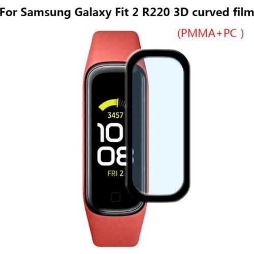 3D Screen Protector Full Cover Protective Film For Samsung Galaxy Fit 2 R220 Smart Wristband Not Tempered Glass Screen Protect