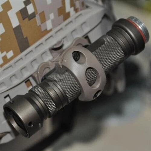 21mm Tactical Flashlight Mount Clip for Helmet Rails Single Clamp Rack Adaptor Mount Holder for LED Flashlight Torch Clip Clamp