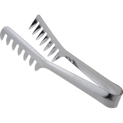 430 Stainless Steel Silver 1Pcs Multi Purpose Food Clips Noodle Tongs 0.8MM Kitchen Accessories Cooking Utensils