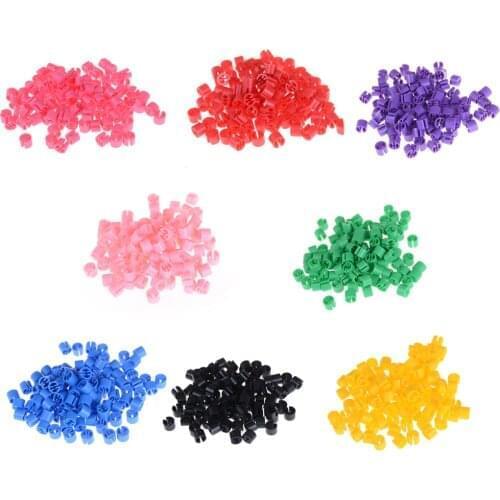 100PCS Colorful Snap On Hanger Size Markers Hangers Clips Circle Marker For Sizes Clothes Hanger Accessories Label Tube Marked