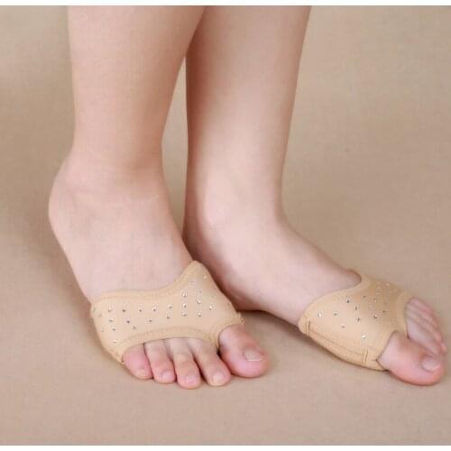 2018 Brand New Professional Ballet Flats Women Belly Dancing Foot thong Dance Beaded Socks Shoe Toe Pads Nude