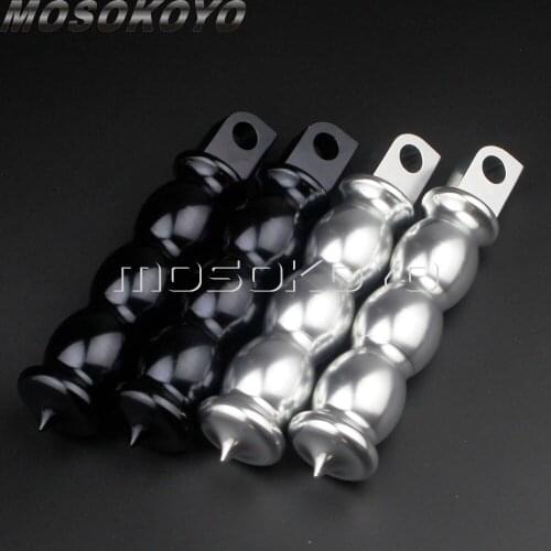 2x CNC Aluminum Motorcycle Foot Rest Male Mount Footpeg for Harley Chopper Bobber Honda CB XS CL XL883 1200