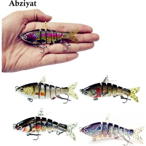 Abziyat 3.5inch 9CM 6 Segments Swimbait Fishing Lure Crankbait Sun Fish Bait Striped Bass Pike Catfish Lures Hunting Tools