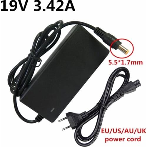 19V 3.42A 5.5*1.7mm 5517 Power Suppy Adapter EU US UK AU Plug For Acer Aspire Laptop 5315 5630 5735 5920 5535 5738 6920 7520