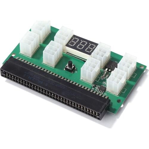Power Supply Connector Adapter BTC Mining DPS-1200FB A Power Supply Breakout Board 8 Ports 6 Pin LED Display