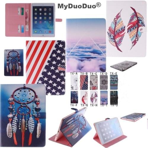 Tablet Cover For Ipad Air Case PU Leather Flip Stand Smart Cover Case for iPad Air 1 A1474, A1475 Cases With Wallet Card Slots