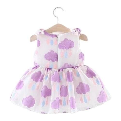 Disney Frozen 2 Summer Girls Dresses Kids Elegant Princess Dress Sleeveless Cute Sundress 2-3Years Childrens Clothing