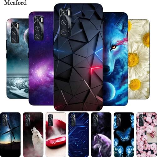 For Vivo Y70 2020 Case Black Bumper Silicone TPU Soft Phone Cover For Vivo Y70 Case Cartoon Funda for VivoY70 Y 70 6.44"