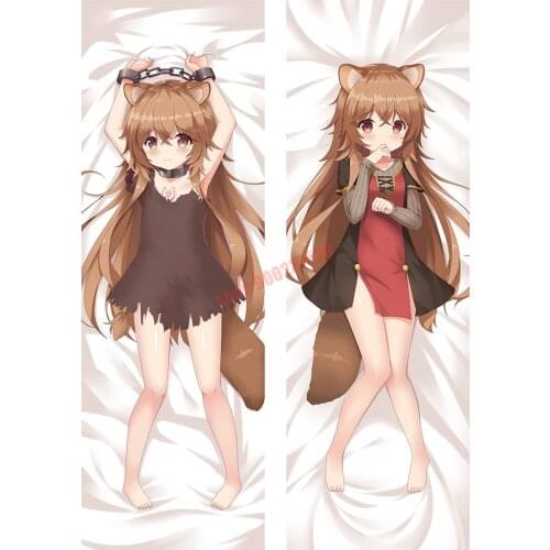 Exquisite caricature The Rising of the Shield Hero pattern, sexy girl 3D double sided throw pillow / pillow case, Home textile