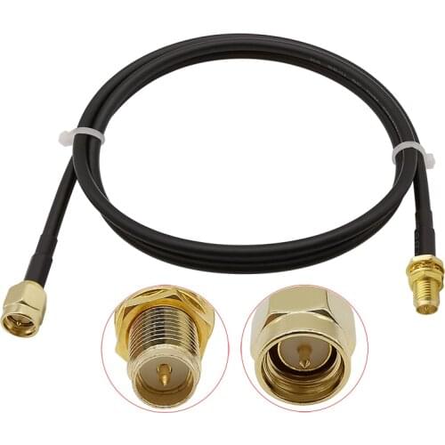 SMA Male Plug to RP SMA Female Jack RG58 Coaxial Cable WIFI Antenna Extension Wire Connector 1m/3/5/8/10/12/15/20Meters