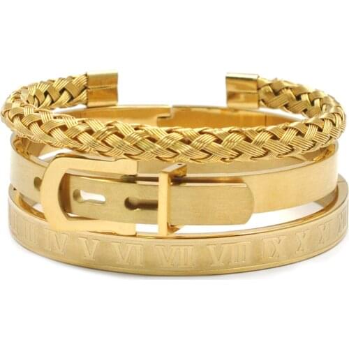 Royal Roman Numbers Bracelets & Bangles Lover Bangle Mens Bracelet For Men Stainless sSeel Rectangle Bracelet Pulseira