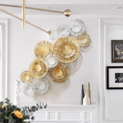 Simple European Style Creative Living Room Wall Decoration Pendant Hanging Handmade Wrought Iron Three-dimensional Accessories