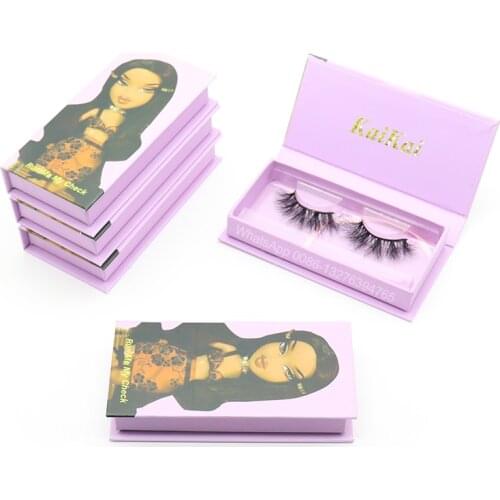 Hot Sell Dolls Eyelash Case 3D Mink Eyelashes Fluffy Dramatic Eyelashes Makeup Custom Lashbox Packaging With Logo