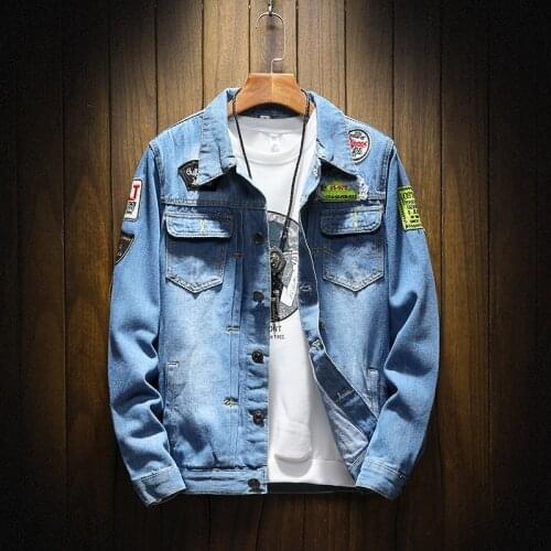 Men High Quality Man Vintage Jean Jacket Streetwear Chaqueta Hombre Mens Denim Jacket Plus Size Coat 5XL Casual Bomber Jackets