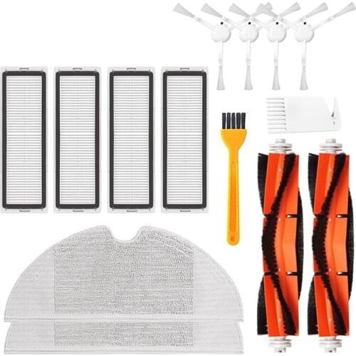 14PCS Hepa Filter Main Brush Mop Cloth Replacement Kits For Xiaomi Mijia 1C 2C / STYTJ01ZHM Robot Vacuum Cleaner Parts