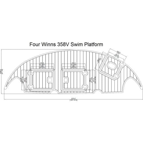 Four Winns 358V Swim Platform Pad Boat EVA Teak Decking 1/4" 6mm