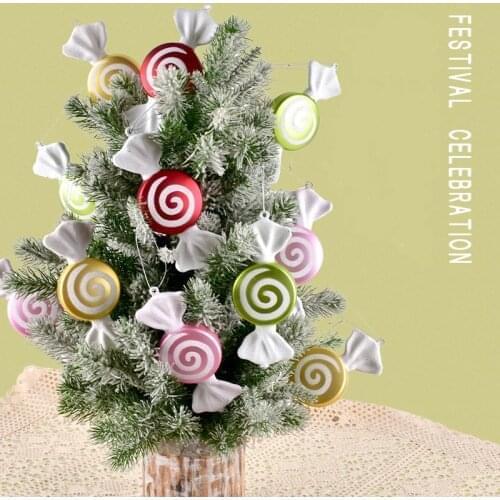 2021 new 16cm candy pendant colorful glittering powder candy pendant shop window Pendant Christmas Tree Pendant Home Decor party