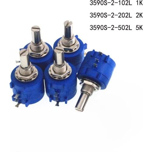 New 3590S-2-102L 3590S-2-202L 3590S-2-502L 3590S 3590S-2 1K 102 2K 202 5K 502 1PCS/LOT Precision Multiturn Potentiometer