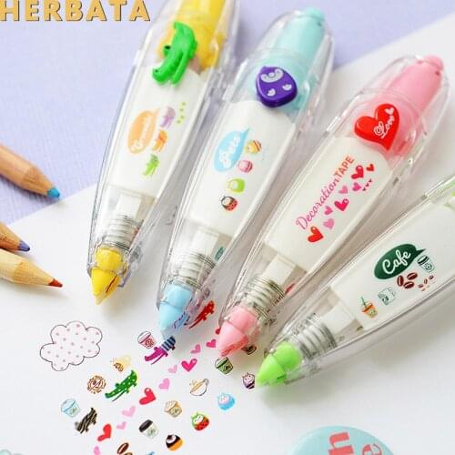 New Lace deco correction tape Cute animal tapes for letter book DIY corretivo escolar fita stationery School supplies CL-1401