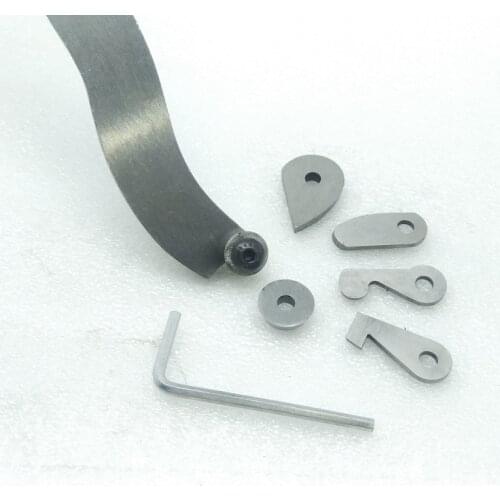 New High speed Steel Woodturning Hollowing Lathe Tools with 6pcs Blade Head Can Replaceable Wood Carving Tool Kit