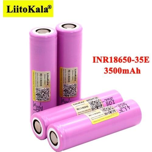1-8PCS Liitokala INR18650 35E Original 18650 Lithium Battery 3500mAh 3.7V 25A High Power for Electrical Tools Flashlight