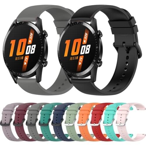 Silicone Sports Strap For Huawei Watch GT2 42mm 46mm Wristband For Watch GT 2 Pro 2e HONOR MagicWatch 2 Band Bracelet Watchband