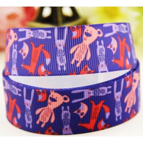 22mm 25mm 38mm 75mm Bears cartoon printed Grosgrain Ribbon party decoration 10 Yards X-04562