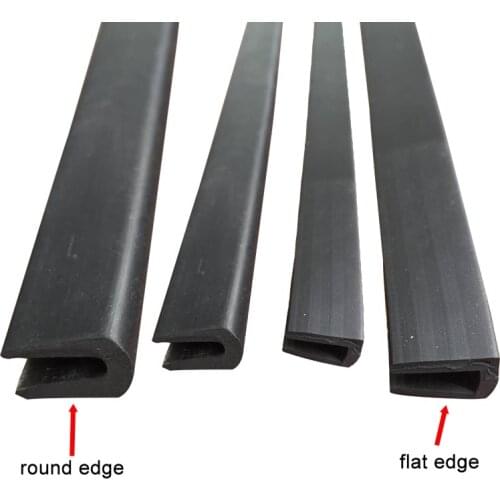 1/3/5Meter Rubber U Strip Edge Shield Encloser Bound Glass Metal Wood Panel Board Sheet U-shaped Rubber Strip