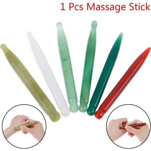 Spa Therapy High Quality Jade Stone Gua Sha Scraping Massager 6 Colors Natural Jade Face NEW Point Guasha Massage Tool