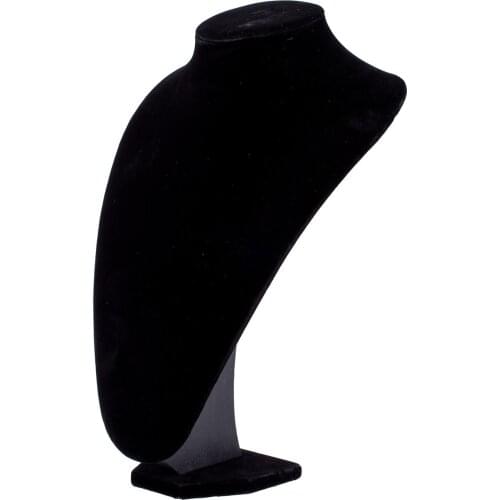 Jewelry Display Holder Necklace Display Chain Bust Black Velvet Fashion Necklace Showcase Display