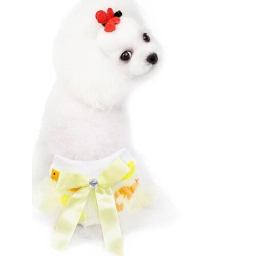 Female Dogs Cotton Stripe Physiological Pants Washable Girl Dog Panties Poodle Chihuahuas Menstrual Period Underwear Clothes